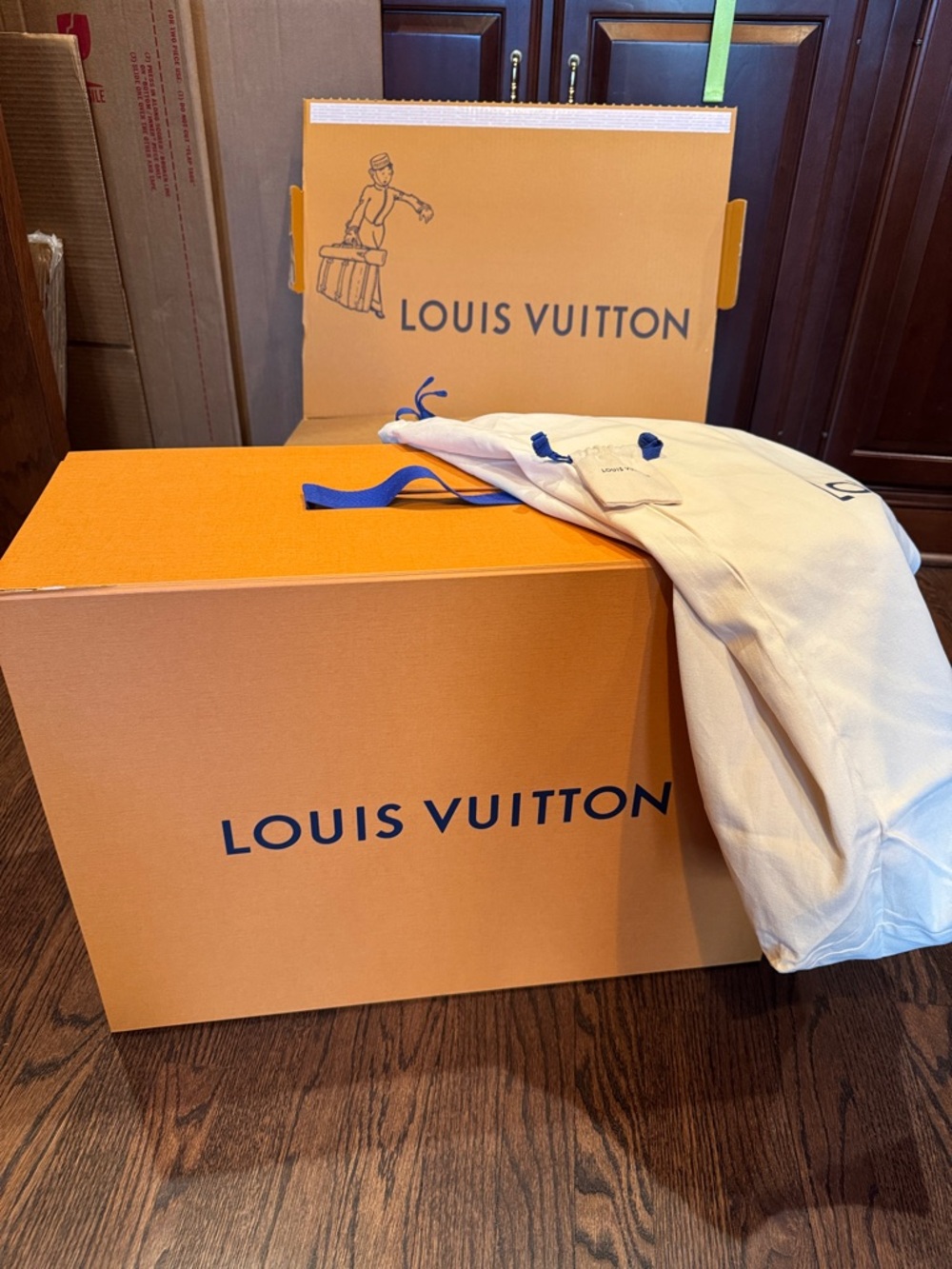 Louis Vuitton Large Luggage Box and Dust Bags
